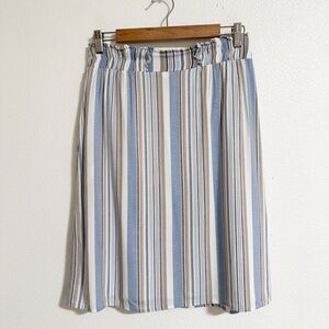 Downeast Coastal Stripe Knee Length Skirt